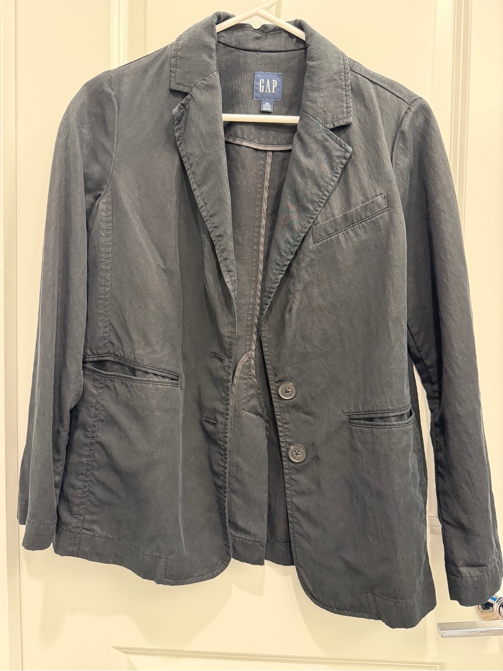 GAP Women's Dark Gray Single-Breasted Casual Blazer